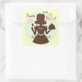 Maßgeschneiderte Baker-Geschenkkleber Quadratischer Aufkleber (Tasche)