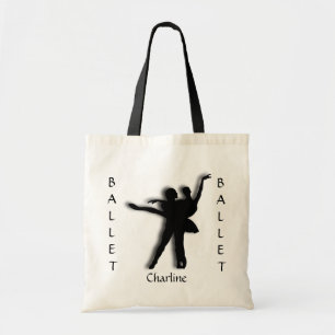 Maßgeschneiderte Ballet Silhouette Totbeutel Tragetasche