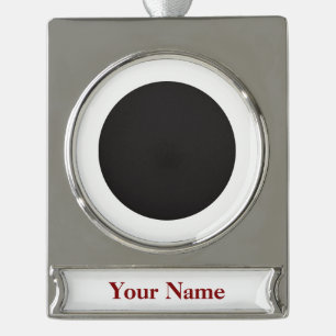 Maßgeschneiderte Banner-Ornamente - Silberplattie Banner-Ornament Silber