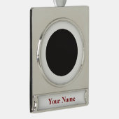 Maßgeschneiderte Banner-Ornamente - Silberplattier Banner-Ornament Silber (Rechts)