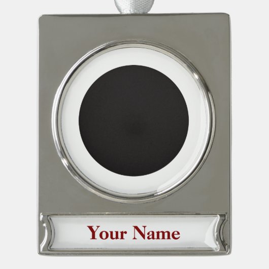 Maßgeschneiderte Banner-Ornamente - Silberplattier Banner-Ornament Silber (Vorderseite)