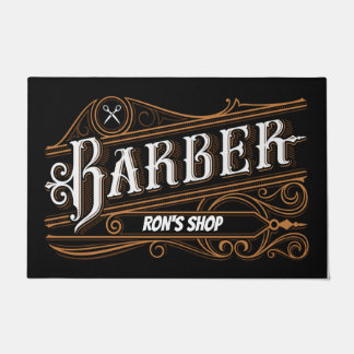 Maßgeschneiderte Barber Doormat, Friseur-Shop Vint Fußmatte