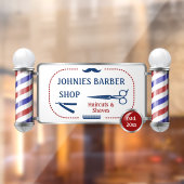 Maßgeschneiderte Barberholzgeschäfte Fensteraufkleber (Blatt 2)