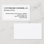 Maßgeschneiderte Barrister bei der Juristenkarte Visitenkarte (Vorne/Hinten)