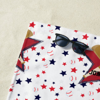 Maßgeschneiderte Baseball-Fledermaus-Balls und Ste Strandtuch