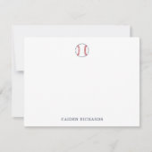 Maßgeschneiderte Baseball-Mitteilungskarten Kinder Dankeskarte (Vorderseite)