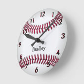 Maßgeschneiderte Baseball-Sportzeit Runde Wanduhr (Winkel)