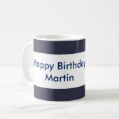 Maßgeschneiderte Basic Happy Birthday Balloons Kaffeetasse (Vorderseite Links)