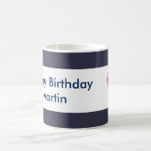 Maßgeschneiderte Basic Happy Birthday Balloons Kaffeetasse (Mittel)