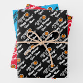 Maßgeschneiderte Basketball-Weihnachtsblätter Geschenkpapier Set (Beispiel)