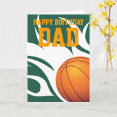 Maßgeschneiderte Basketballkörbe grün und weiß Karte (Gelbe Blume)