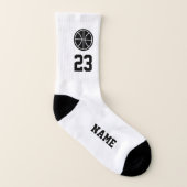 Maßgeschneiderte Basketballsportsocken mit Jerseyn Socken (Rechts - Außen)