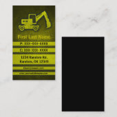 Maßgeschneiderte Baukarten für den Baggergräber Visitenkarte (Vorne/Hinten)