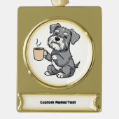 Maßgeschneiderte Begrüßungsdekoration, Text, Foto Banner-Ornament Gold (Vorderseite)