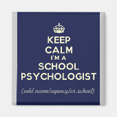 Maßgeschneiderte Behalt Ruhe Ich bin ein Schulpsyc Magnet (Vorne)