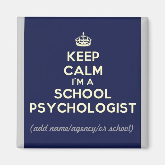 Maßgeschneiderte Behalt Ruhe Ich bin ein Schulpsyc Magnet (Vorne)