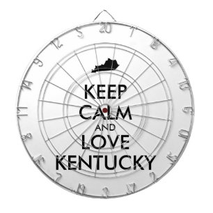 Maßgeschneiderte BEHALTEN CALM und LIEBE KENTUCKY Dartscheibe