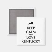 Maßgeschneiderte BEHALTEN CALM und LIEBE KENTUCKY Magnet (Vorderseite/Rückseite)