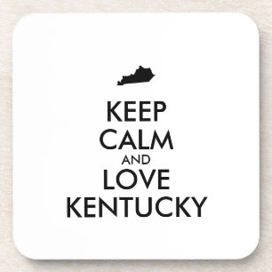 Maßgeschneiderte BEHALTEN CALM und LIEBE KENTUCKY Untersetzer