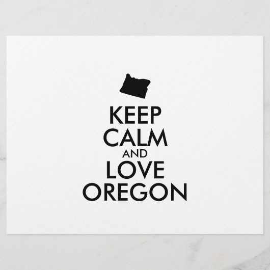 Maßgeschneiderte BEHALTEN CALM- und LIEBE-OREGON Flyer (Vorne)