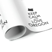 Maßgeschneiderte BEHALTEN CALM- und LIEBE-OREGON Geschenkpapier (Rolleneckpunkt)