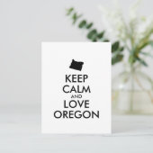 Maßgeschneiderte BEHALTEN CALM- und LIEBE-OREGON Postkarte (Stehend Vorderseite)