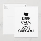 Maßgeschneiderte BEHALTEN CALM- und LIEBE-OREGON Postkarte (Vorne/Hinten)