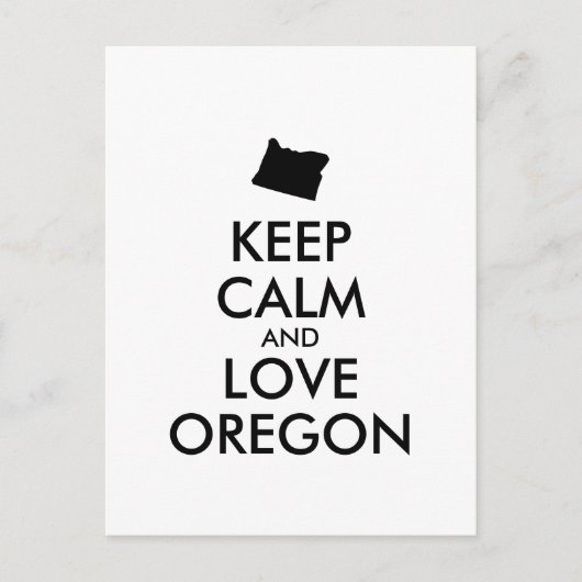 Maßgeschneiderte BEHALTEN CALM- und LIEBE-OREGON Postkarte (Vorderseite)