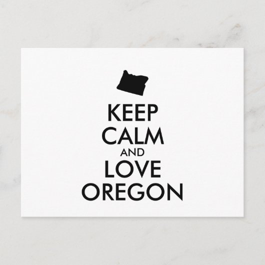 Maßgeschneiderte BEHALTEN CALM- und LIEBE-OREGON Postkarte (Vorderseite)