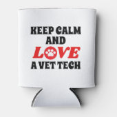 Maßgeschneiderte Behalten Ruhe und Liebe ein Tiera Dosenkühler (Vorderseite)