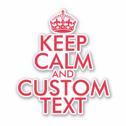 Maßgeschneiderte behielt und Tragen auf konturgesc Aufkleber (Vorderseite)