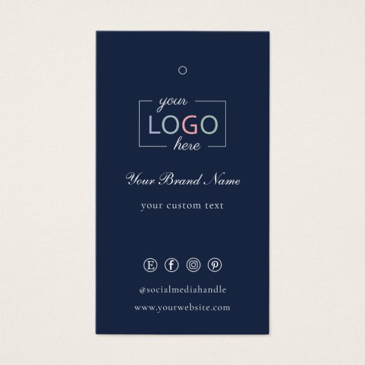 Maßgeschneiderte Bekleidungsmarke Navy White (Vorderseite)