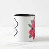 Maßgeschneiderte Belinda-Namen Rote Blume trendy b Tasse (Zentrum)