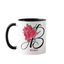 Maßgeschneiderte Belinda-Namen Rote Blume trendy b