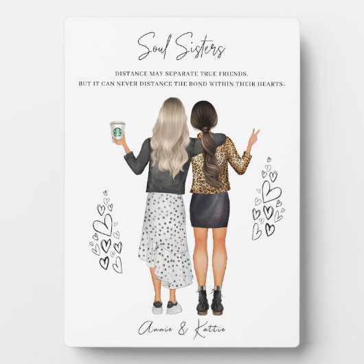 Maßgeschneiderte Best Friend Weihnachts Print Plaq Fotoplatte (Vorderseite)