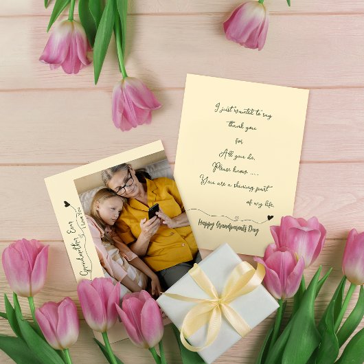 Maßgeschneiderte Best Großmutter-Foto-Urlaubskarte Ankündigung