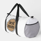 Maßgeschneiderte BEST MAMA Scallopedrand Duffle Bag (Rechte Ecke)