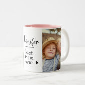 Maßgeschneiderte beste Mama je Foto Zwei-Tonen-Kaf Zweifarbige Tasse (VorderseiteRechts)