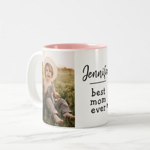 Maßgeschneiderte beste Mama je Foto Zwei-Tonen-Kaf Zweifarbige Tasse