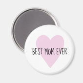 Maßgeschneiderte beste Mama je rosa Herz Magnet (Vorderseite/Rückseite)