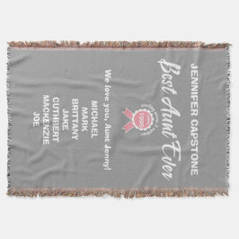 Maßgeschneiderte Beste Tante je rosa Band Decke