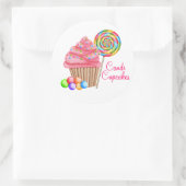 Maßgeschneiderte Bestellung für Candace- Cupcakes Runder Aufkleber (Tasche)