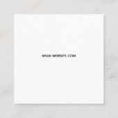 Maßgeschneiderte Bestellung Vielen Dank, die an me Quadratische Visitenkarte (Rückseite)