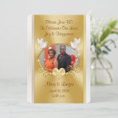 Maßgeschneiderte Bestellung von Mosley Wedding Gol Einladung (Stehend Vorderseite)