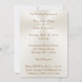 Maßgeschneiderte Bestellung von Mosley Wedding Gol Einladung (Rückseite)