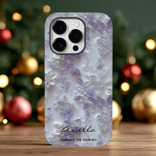 Maßgeschneiderte, bestickte Floral iPhone Case mit