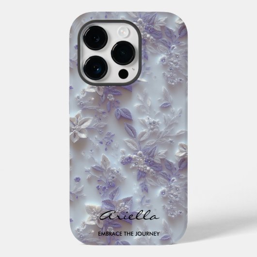 Maßgeschneiderte, bestickte Floral iPhone Case mit (Rückseite)