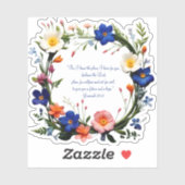 Maßgeschneiderte Bibe Verse Vinyl Sticker (Blatt)