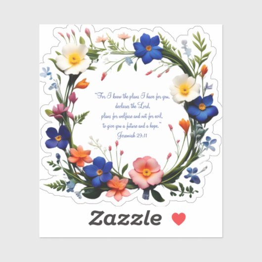 Maßgeschneiderte Bibe Verse Vinyl Sticker (Blatt)