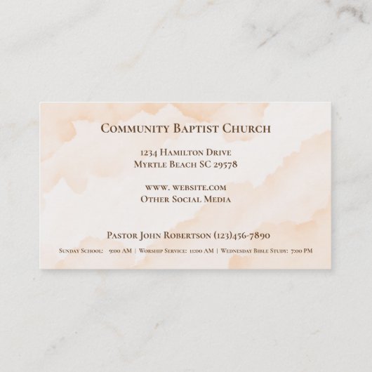 Maßgeschneiderte Bibelverse Visitenkarte (Rückseite)